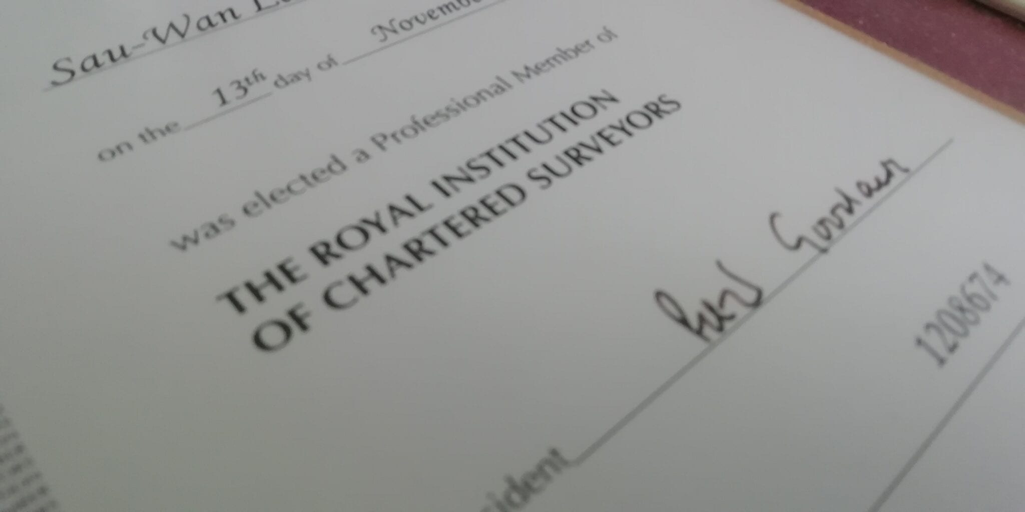 RICS Certificate