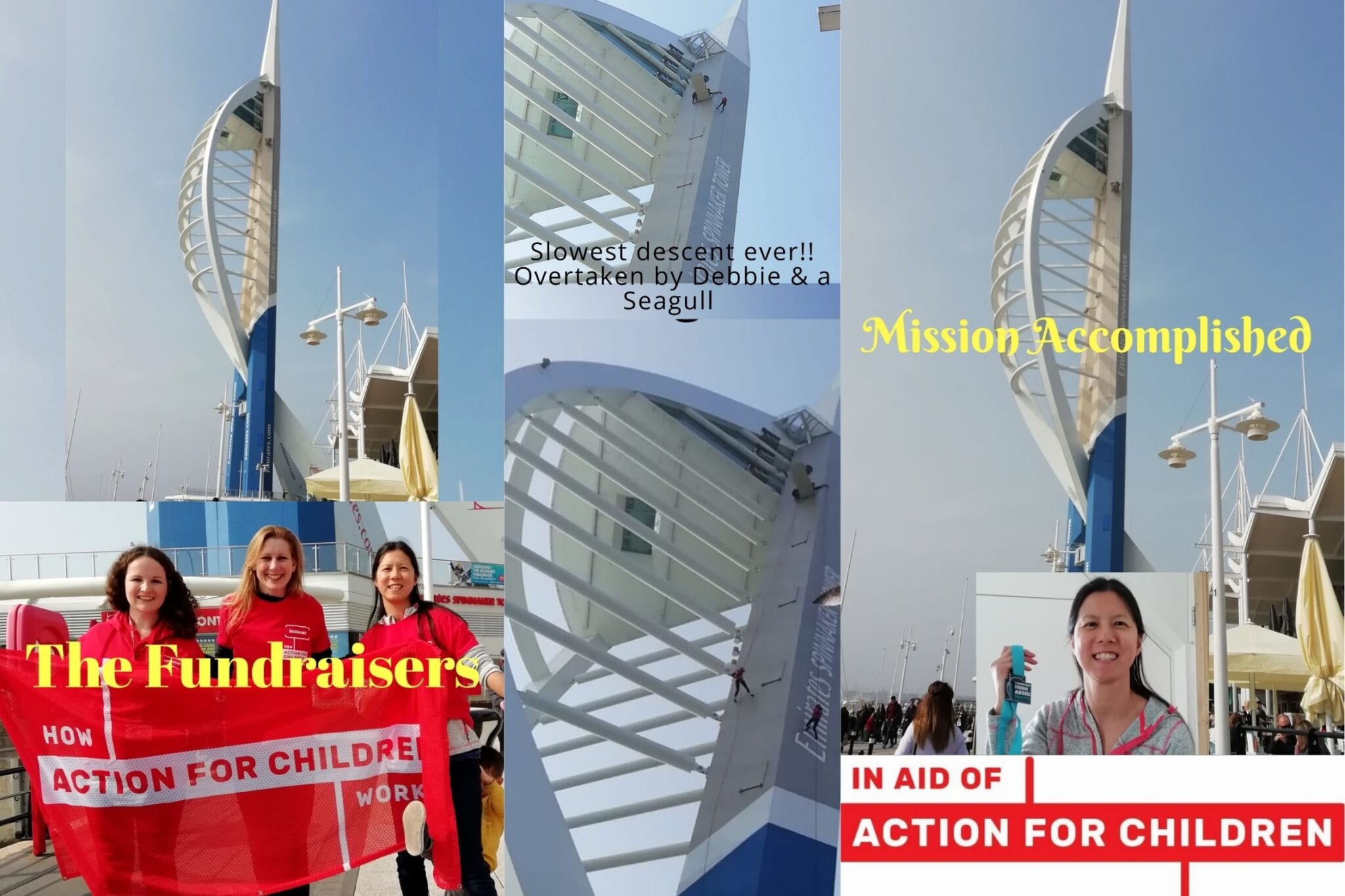 Spinnaker tower abseil for charity