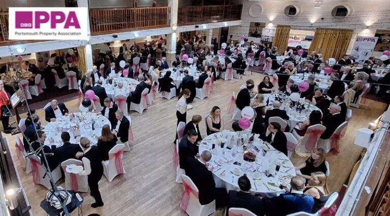 Bird-eye view of the dinner tables at the Royal Maritime Club